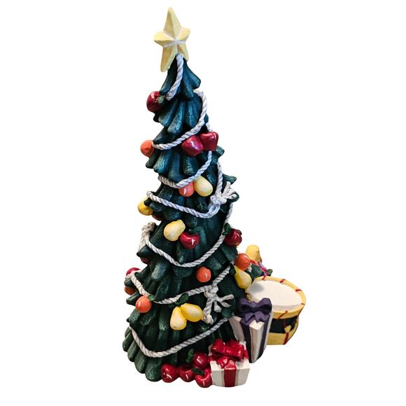 Department 56 Christmas Tree Figurine 8" Hand-Painted with Gifts & Fruit Accents - Picture 5 of 5